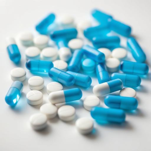 Tablets and capsules representing pharmaceutical product testing
